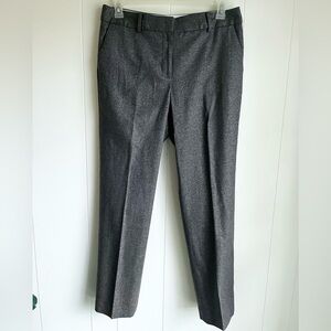 Talbots Wool Blend Metallic High Rise Straight Holiday Brown Office Pants Sz 10